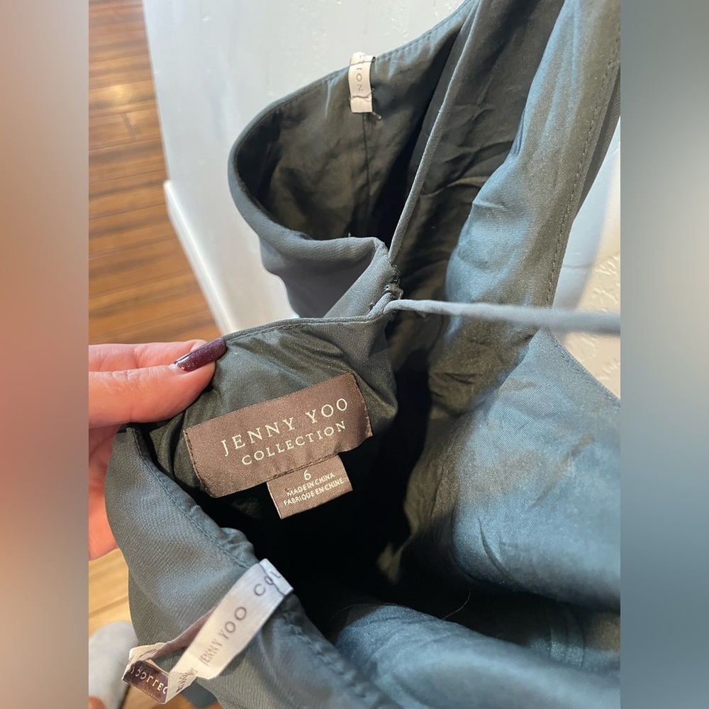 Nwt Jenny Yoo Collection, Gray Maxi Dress Size 6 — image 4 of 7